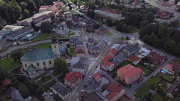 Aerial town footage, Bird's eye view, Urban landscape, Spectacular city HD wallpaper