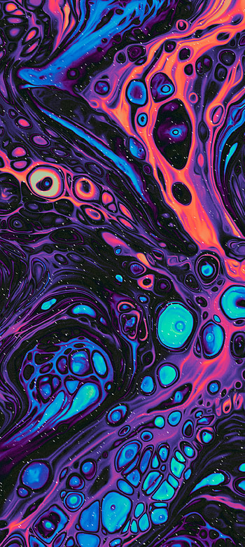 Fluid abstract., aqua, magenta, art, , abstract HD phone wallpaper