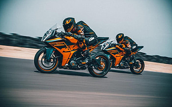 KTM RC 390, , superbikes, 2022 bikes, motion blur, 2022 KTM RC 390, KTM HD wallpaper