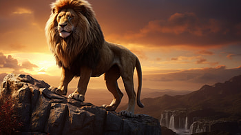 Majestic Lion King, AI Art, Animal, lion HD wallpaper