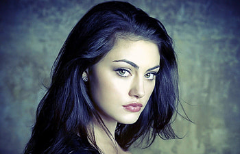Phoebe Tonkin as Hayley, blue, black, diaries, werewolf, girl, actress, beauty, woman, Phoebe Tonkin, tv series, green, movie, hayley, vampire diaries HD wallpaper