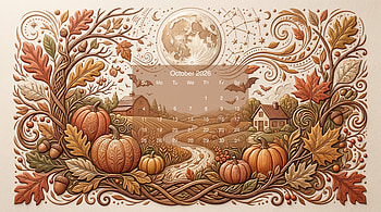 October 2026 Calendar HD wallpaper