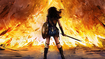 Wonder Woman Vs Ares , wonder-woman, superheroes, artwork HD wallpaper