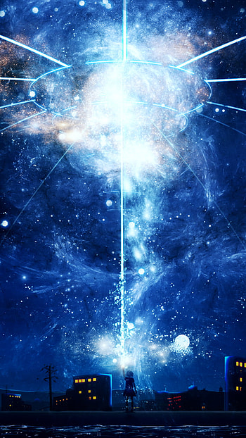 light, star, night, Anime, Original, anime night HD phone wallpaper