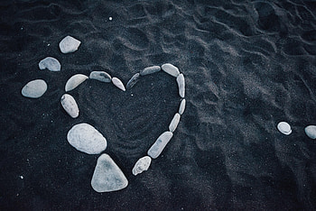 Stones, Sand, Love, Heart HD wallpaper