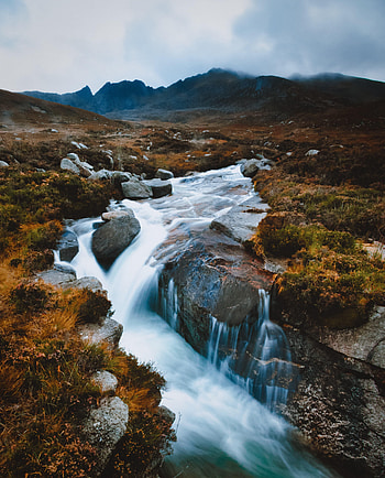 Landscape, Nature, Rivers, Stones, Mountains, Waterfall HD phone wallpaper