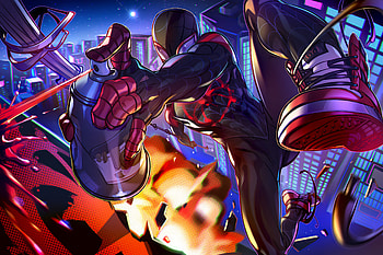 Spiderman Into The Spiderverse Spray Can , spiderman, superheroes, artstation HD wallpaper