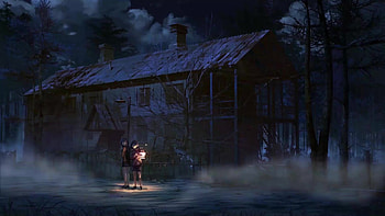 Animation, Haunted house, Ghostly elements, Eerie presence HD wallpaper