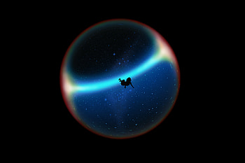 Falling From The Space, falling, anime-girl, dark, black, anime, artist, artwork, digital-art, pixiv HD wallpaper