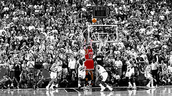 Michael Jordan, NBA superstar, Basketball court, Sports icon HD wallpaper