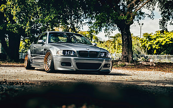 BMW M3, E46, , front view, exterior, silver coupe, BMW E46, silver BMW 3, German cars, BMW HD wallpaper