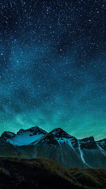 Night Sky, Green Night Sky HD phone wallpaper