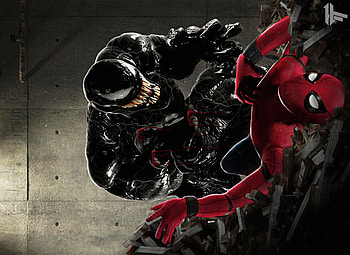 Spiderman Vs Venom Art, spiderman, venom, artwork, deviantart, artist, superheroes, digital-art HD wallpaper