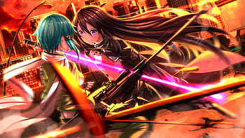Anime - Sword Art Online II Sinon (Sword Art Online) Kirito (Sword Art HD wallpaper
