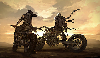 Mad Max Biker Art, biker, artist, artwork, digital-art, artstation HD wallpaper