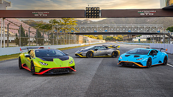 Huracan STO, red, green, lamborghini, lambo, supercar, italy HD wallpaper