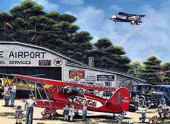 Spirit of Coca-Cola - Plane F1, art, landscape, airfield, flight, beautiful, artwork, aviation, scenery, wide screen, painting, plane HD wallpaper