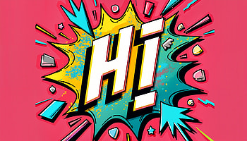 Vibrant Hi! Ultra, hi, Comic, pop art, greeting HD wallpaper