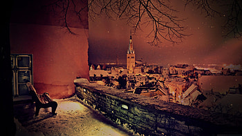 Estonia travels, Night mood, Tallinn Estonia, Backiee HD wallpaper