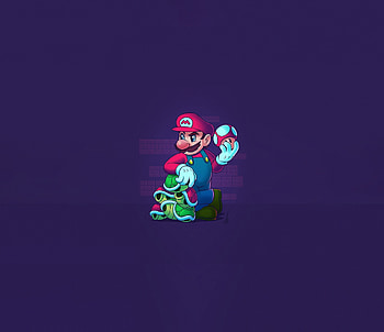 Super Mario, video game, character, minimal art HD wallpaper