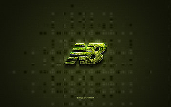 New Balance logo, green creative logo, floral art logo, New Balance emblem, green carbon fiber texture, New Balance, creative art HD wallpaper