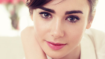 Lily Collins Closeup Face, lily-collins, celebrities, girls, closeup HD wallpaper
