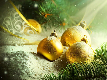 New year decoration, holiday, merry, yellow, christmas, green, balls, new year HD wallpaper