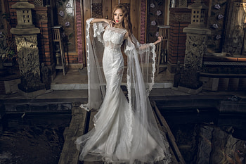 Beauty, white, model, asian, girl, dress, woman HD wallpaper