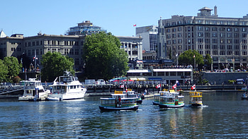 Water taxis, Victoria, Ballet, Canada HD wallpaper