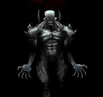 Demon, black, darkness, gray, epic HD wallpaper