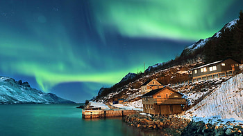 Northern lights, Greenland HD wallpaper