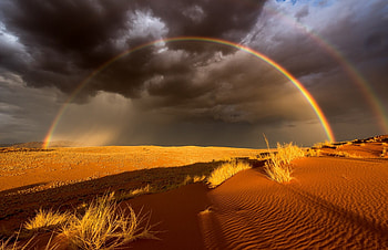Namibia, africa, desert, sand, rainbow HD wallpaper