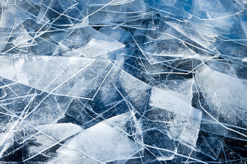 Snow layer, cracks, closeup HD wallpaper