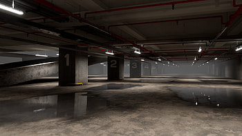 : Escape the Backrooms in a Mysterious Parking Lot, video game, Escape the Backrooms, parking lot HD wallpaper