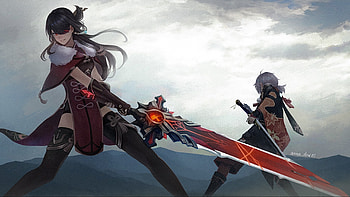 Beidou Kaedehara Kazuha With Sword Genshin Impact HD wallpaper