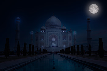 Taj Mahal Night Wallpa, tajmahal, agra HD wallpaper