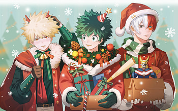 My Hero Academia anime, My Hero Academia Christmas HD wallpaper