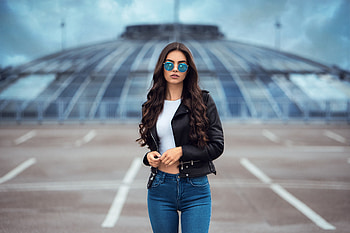 Woman model, sunglasses, hot HD wallpaper