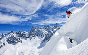 Mountain, nature, snow, winte HD wallpaper