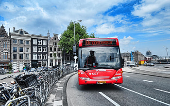 Cities, City, Bus, Amsterdam HD wallpaper