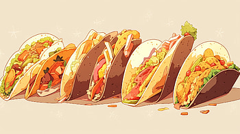 Anime Style Taco Food, food, taco HD wallpaper