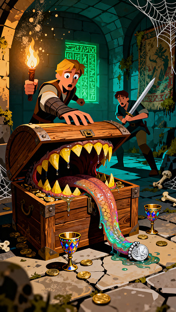 Mimic's Grin — Fantasy , treasure chest HD phone wallpaper