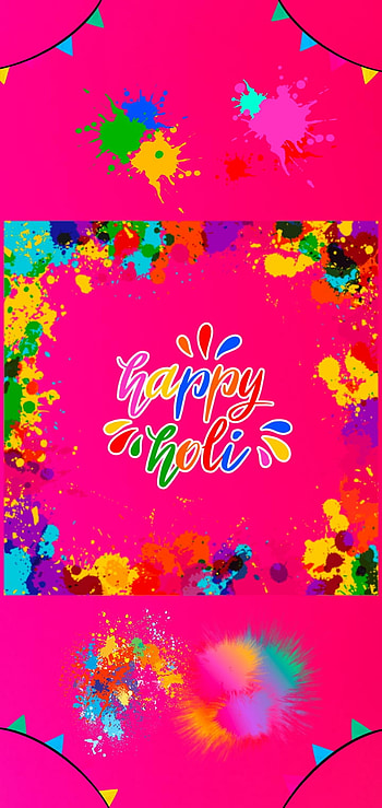 Happy holi, red, magenta, colorful HD phone wallpaper
