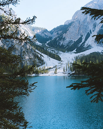 Landscape, Nature, Mountains, Italy, Lake, Branches HD phone wallpaper