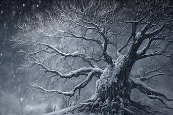 Winter - Snowstorm, winter, nature, AI Art HD wallpaper
