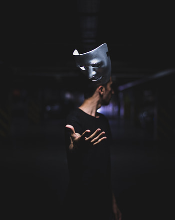 Dark, Miscellanea, Miscellaneous, Mask, Human, Person, Levitation, Toss Up, Toss HD phone wallpaper