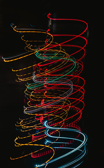 Abstract, Shine, Light, Multicolored, Motley, Lines, Long Exposure HD phone wallpaper