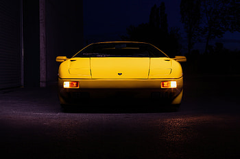 Yellow Lamborghini Diablo , lamborghini-diablo, lamborghini, cars, behance HD wallpaper