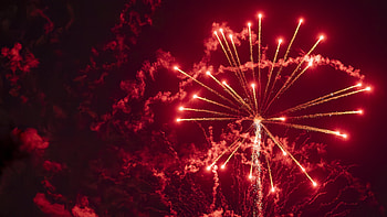 Red Radiance — Fireworks & Smoky Celebration, Red, Fireworks, Smoke, Celebration HD wallpaper