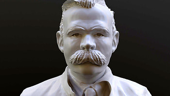 Artstation, Friedrich Nietzsche bust, Printable artwork, Nietzsche's sculpture HD wallpaper